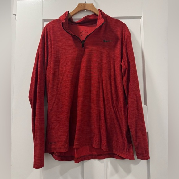 Nike Other - Nike Red Dri Fit 1/4 Zip up size large